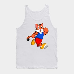 Tiger as Runner at Jogging Tank Top